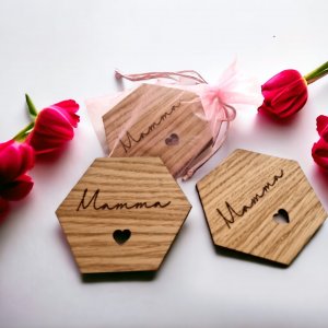 Glasunderlägg mamma + hjärta 2