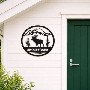 Älg i plåt 3 - Valfri text