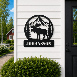 Älg i plåt – Vildmark - Skylt