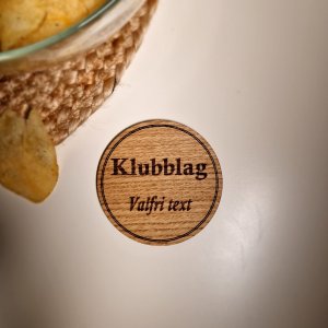 Glasunderlägg klubblag + valfri text