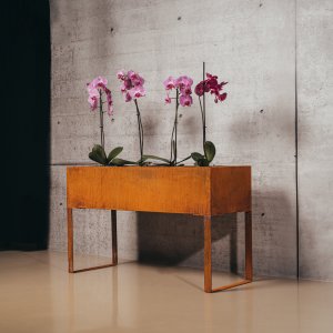 Cortenkruka rektangel 101 x 37 x 23 cm