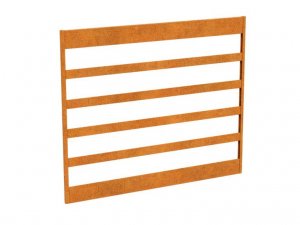 Cortenstaket 120x100 cm - Byggsystem