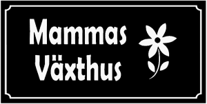 Mammas Växthus skylt