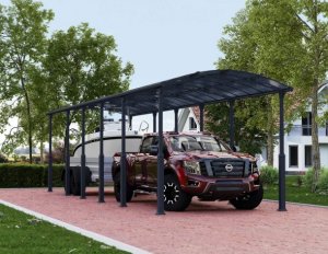 Carport i Metall För Husbil 3,59 X 12,9 m