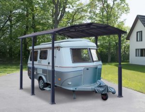 Carport i Metall För Husbil 3,59 X 5,07 m