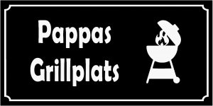 Pappas Grillplats skylt