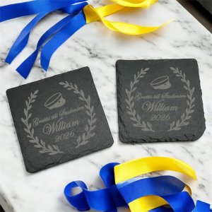 Skifferunderlägg med gravyr - Student