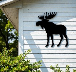 Stående älg i plåt