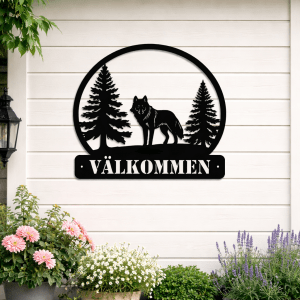 Varg i plåt - Valfri text