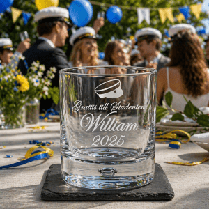 Whiskyglas med gravyr - Student