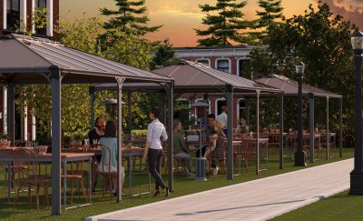 Paviljong Martinique Hardtop 3,6 X 5 m - Canopia