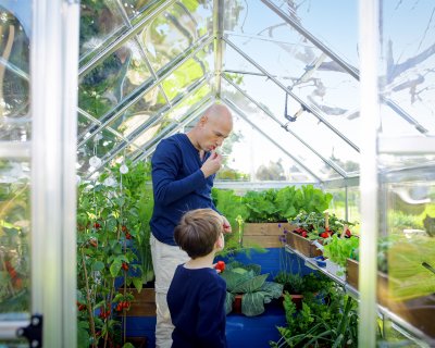 Växthus Harmony i Polykarbonat, Klart Som Glas 4,6 m² Silver - Canopia