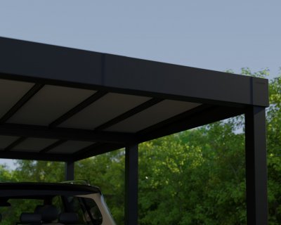 Canopia OSLO Carport i Metall Dubbel i Metall 6X12 m Svart