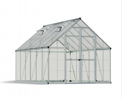 Växthus Balance i Polykarbonat 8,9 m² Silver - Canopia
