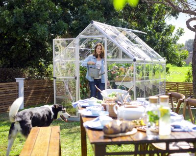 Växthus Harmony i Polykarbonat, Klart Som Glas 4,6 m² Silver - Canopia