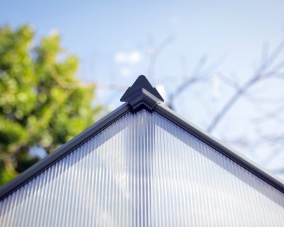 Växthus Mythos i Polykarbonat 4,6 m² MörkGrå - Canopia