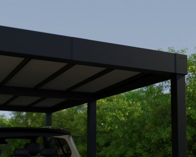 Canopia OSLO Carport i Metall Dubbel i Metall 6X6 m Svart