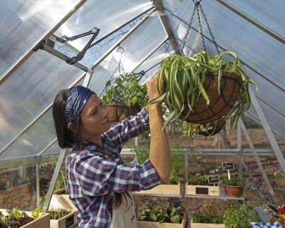 Växthus Balance i Polykarbonat 11,9 m² Silver - Canopia