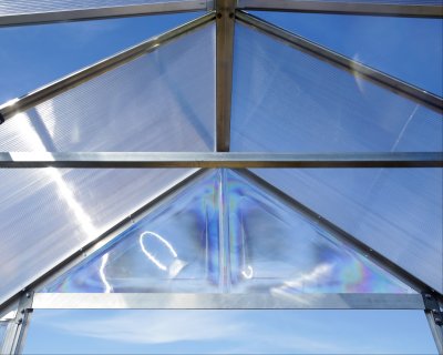 Växthus Balance i Polykarbonat 28,7 m² Silver - Canopia