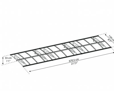 Entretak Bordeaux Klar 1,4 X 7 m