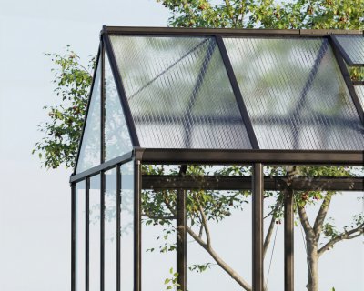 Canopia ARIA Polykarbonat Växthus 18,8 m² Svart