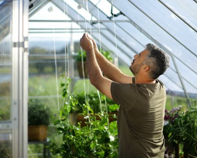 Växthus Balance i Polykarbonat 28,7 m² Silver - Canopia