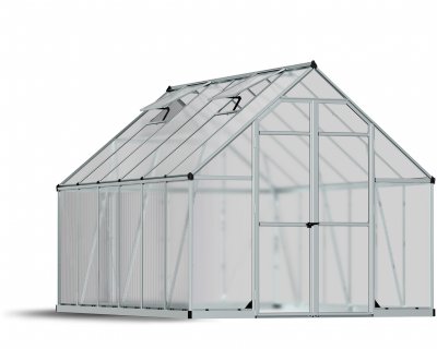 Växthus Essence i Polykarbonat 9 m² Silver - Canopia