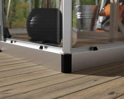 Växthus Harmony i Polykarbonat, Klart Som Glas 7,9 m² Silver - Canopia
