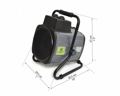 2400W Bärbar Elektrisk Växthusvärmare Med Fläkt Och Digital Styrning - Canopia