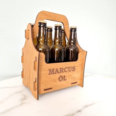 Öllåda 6-pack med namn