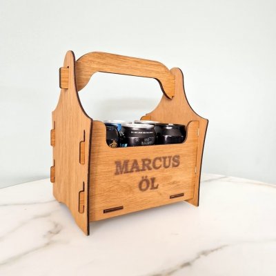 Öllåda 6-pack med namn