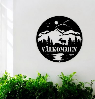 Älg i plåt 4 - Valfri text