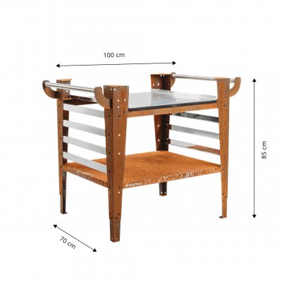 GrillSymbol pizzaugn bord Baso