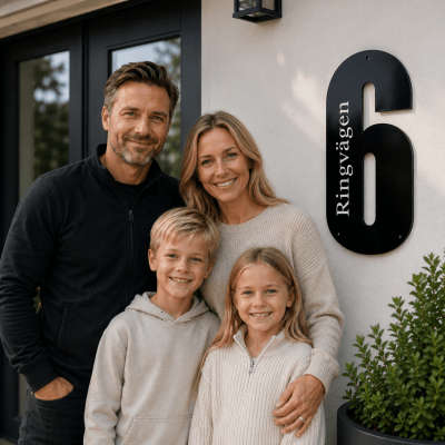 Husnummer med adress – En siffra