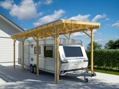 Carport Husvagn Trä