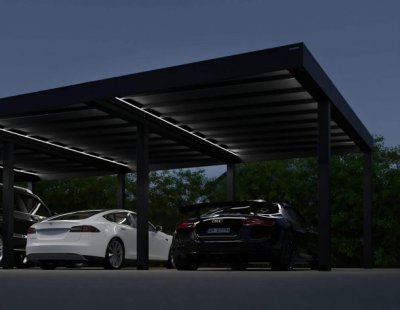 Canopia OSLO Carport i Metall Dubbel i Metall 6X6 m Svart