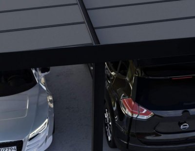 Canopia OSLO Carport i Metall Dubbel i Metall 6X6 m Svart