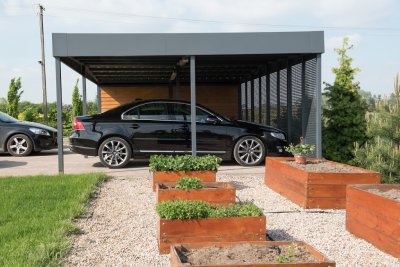 Carport Rak 02A stål + förråd