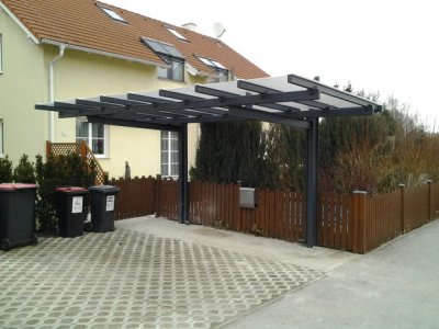 Carport Skärmtak A antracitgrå