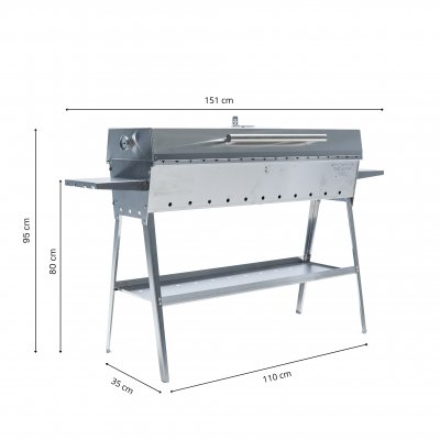 GrillSymbol kolgrill Chef XL Silver