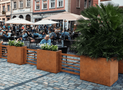 Cortenstaket 120x100 cm - Byggsystem