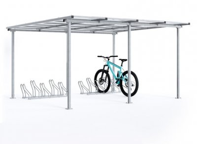 Cykelgarage 10 platser med cykelställ - RAK