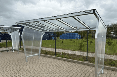 Cykelgarage 10 platser - Sidoväggar - Cykelställ - Desgin 10