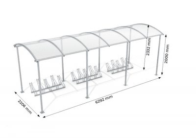 Cykelgarage 15 platser