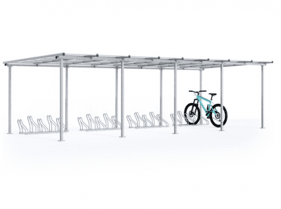 Cykelgarage 20 platser med cykelställ - RAK