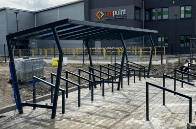 Cykelgarage 20 platser - Sidoväggar - Cykelställ - Desgin 20