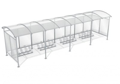 Cykelgarage 20 platser - Sidoväggar