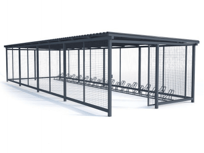 Cykelgarage GALLER 20 platser med cykelställ