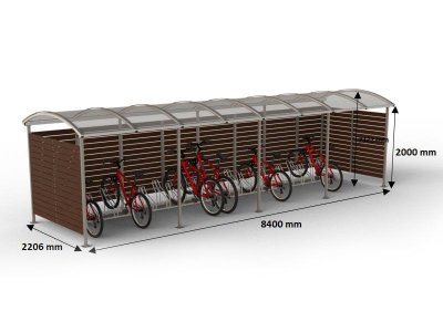 Cykelgarage TRÄ 20 platser