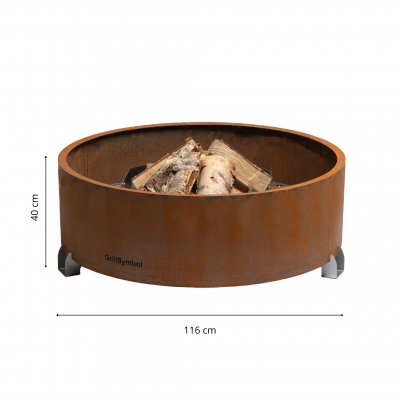 Eldstad utomhus Elias XL ø 116 cm